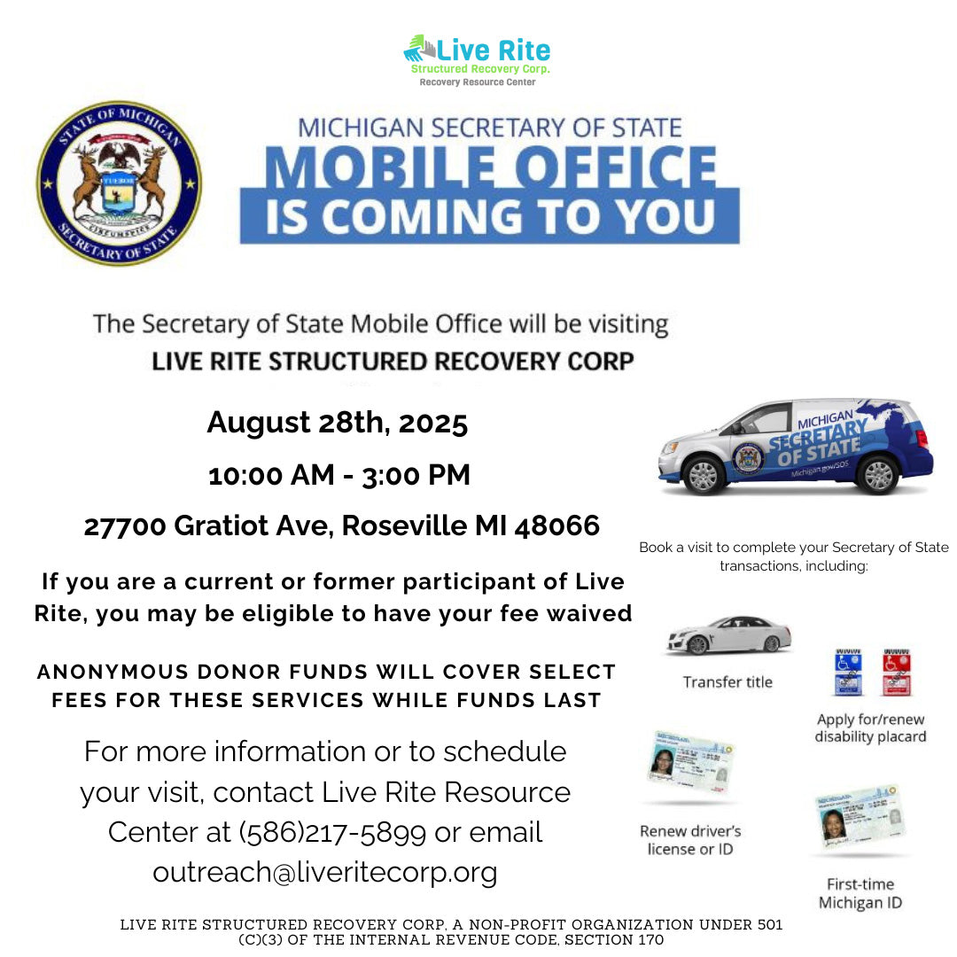 Secretary of State Mobile Office at Live Rite