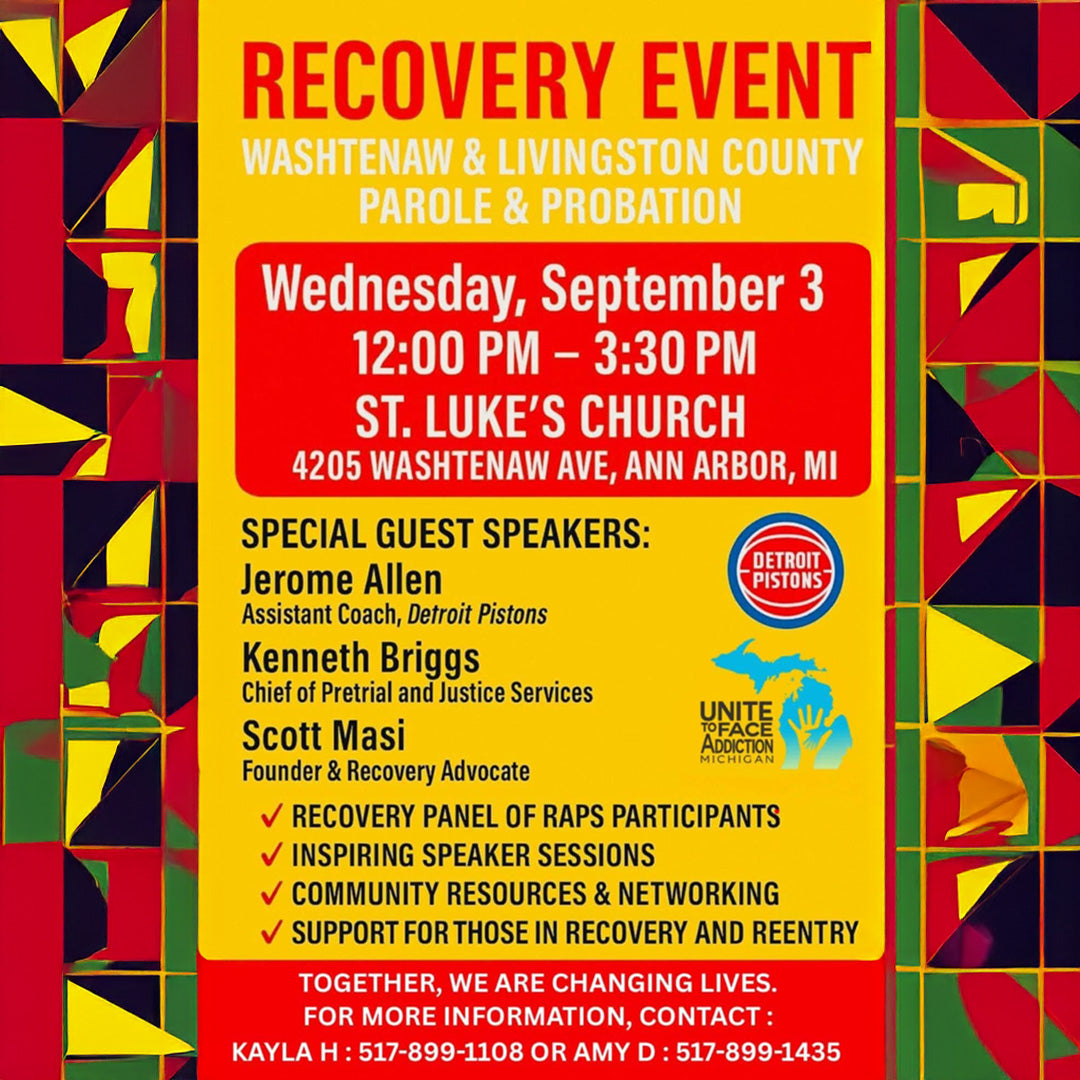Washtenaw & Livingston County Parole & Probation Recovery Event